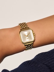 Olivia Burton Gold 28mm Grosvenor Light Watch - Image 1 of 6