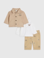 River Island Bear Shacket 3 Piece Set - صورة 1 من 5
