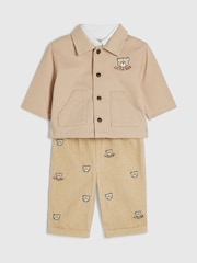 River Island Bear Shacket 3 Piece Set - صورة 3 من 5