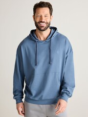 Blau - Leichter Oversize-Hoodie mit Reißverschluss - Bild 1 von 8