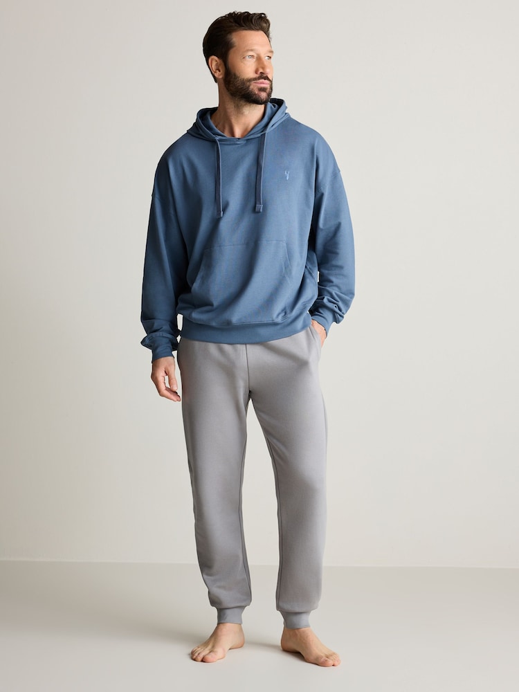 Blau - Leichter Oversize-Hoodie mit Reißverschluss - Bild 2 von 8 Blau - Leichter Oversize-Hoodie mit Reißverschluss - Bild 2 von 8