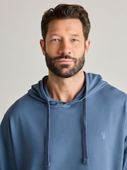 Blau - Leichter Oversize-Hoodie mit Reißverschluss - Bild 4 von 8