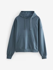 Blau - Leichter Oversize-Hoodie mit Reißverschluss - Bild 6 von 8