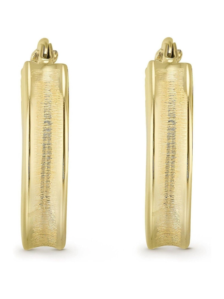 Beaverbrooks 9ct Gold Hoop Earrings - Image 1 of 4