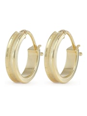 Beaverbrooks 9ct Gold Hoop Earrings - Image 2 of 4