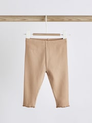 Rostbraun/Creme - Baby-Leggings im 4er-Pack - Bild 3 von 7