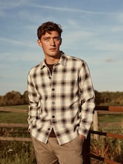 Black/White Textured Check Shacket - Image 1 of 8