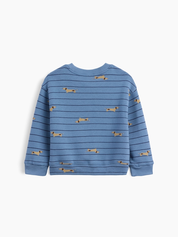 Beige Stripe Dachshund - Gap, weiches Sweatshirt mit Varsity-Logo, klassisch (6M.–5J.) - Bild 2 von 3 Beige Stripe Dachshund - Gap, weiches Sweatshirt mit Varsity-Logo, klassisch (6M.–5J.) - Bild 2 von 3