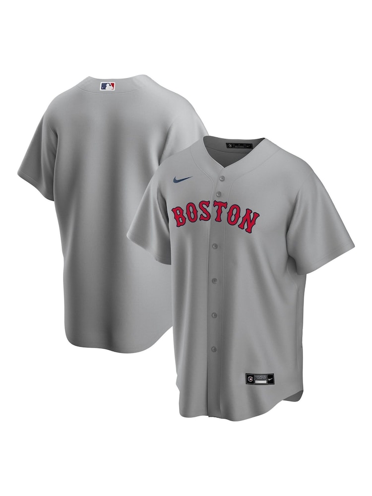 Nike Grey Boston Red Sox Official Replica Road Jersey - Image 1 of 3