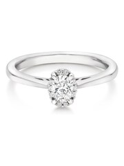 Beaverbrooks 18ct Diamond Oval Shaped Halo Ring - Image 2 of 5