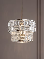 Chrome Alexis Easy Fit Pendant Lamp Shade - Image 1 of 8