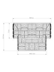 Chrome Alexis Easy Fit Pendant Lamp Shade - Image 8 of 8