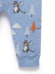 Purebaby Blue Magical Forest Dragon Knit Leggings - Image 5 of 7