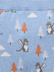 Purebaby Blue Magical Forest Dragon Knit Leggings - Image 6 of 7
