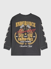 River Island Grey Oversized Long Sleeve Endurance T-Shirt - Image 1 of 4