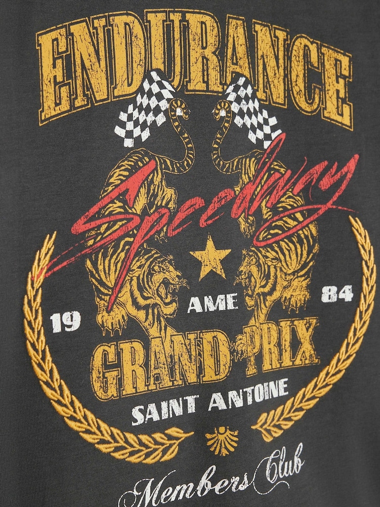 River Island Grey Oversized Long Sleeve Endurance T-Shirt - Image 4 of 4