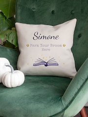 Treat Republic Halloween Spell Book Cushion Cover - Image 1 of 4