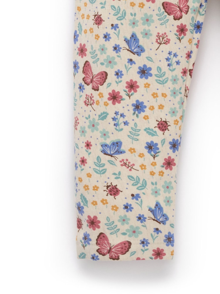 Purebaby Blue Quilted Windcheater & Floral Leggings Set - Image 7 of 7