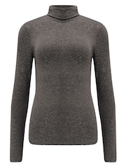 Pour Moi Grey Flitter Roll Neck Round Neck - Image 4 of 4