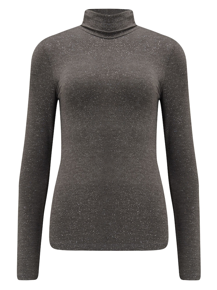 Pour Moi Grey Flitter Roll Neck Round Neck - Image 4 of 4