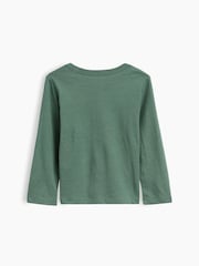 Gap Green Dinosaur Graphic Long Sleeve T-Shirt (6mths-5yrs) - Image 3 of 4