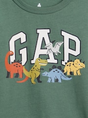 Gap Green Dinosaur Graphic Long Sleeve T-Shirt (6mths-5yrs) - Image 4 of 4