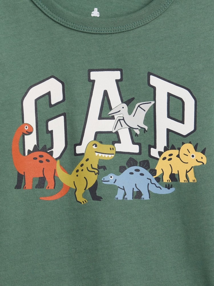 Gap Green Dinosaur Graphic Long Sleeve T-Shirt (6mths-5yrs) - Image 4 of 4 Gap Green Dinosaur Graphic Long Sleeve T-Shirt (6mths-5yrs) - Image 4 of 4