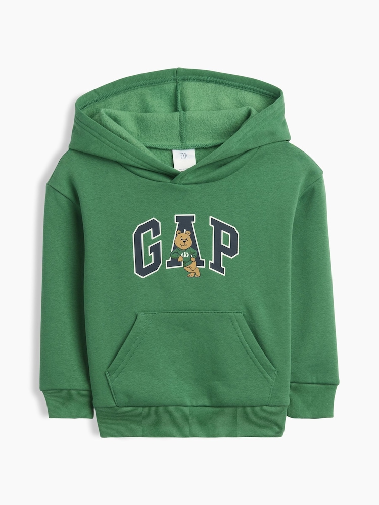 Grønn - Gap Relaxed Brannan Bear Logo-hettegenser (6mnd.–5år) - Bilde 1 av 2