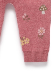 Purebaby Pink Magical Forest Toadstool Knit Leggings - Image 4 of 7