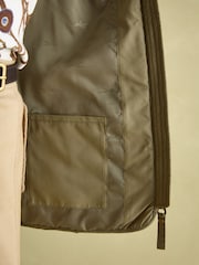 Joules Minx Green Showerproof Diamond Quilted Gilet - Image 6 of 10