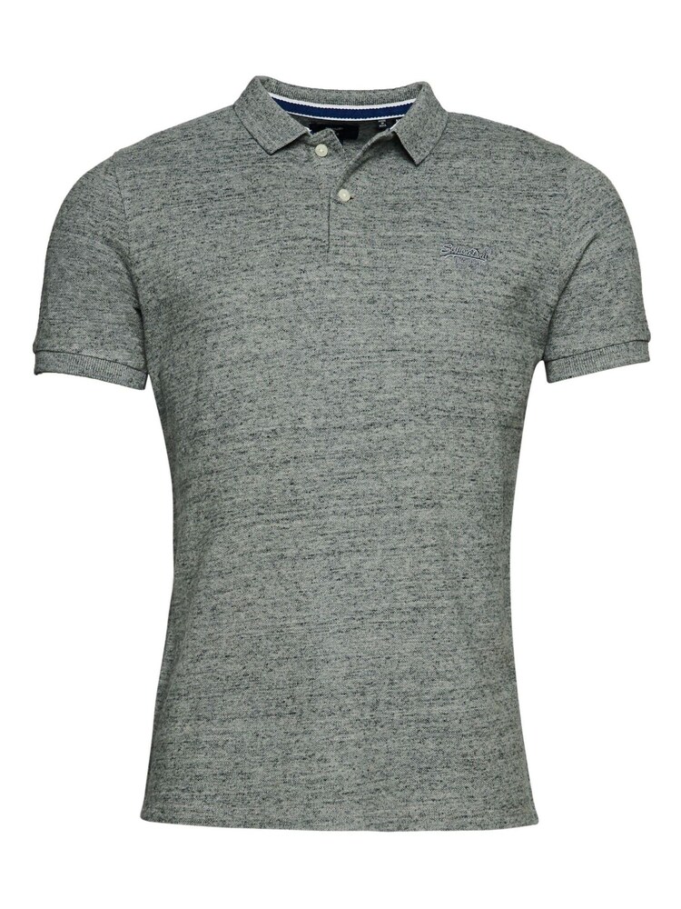 Superdry Steel Grey Classic Pique Polo Shirt - Image 2 of 2