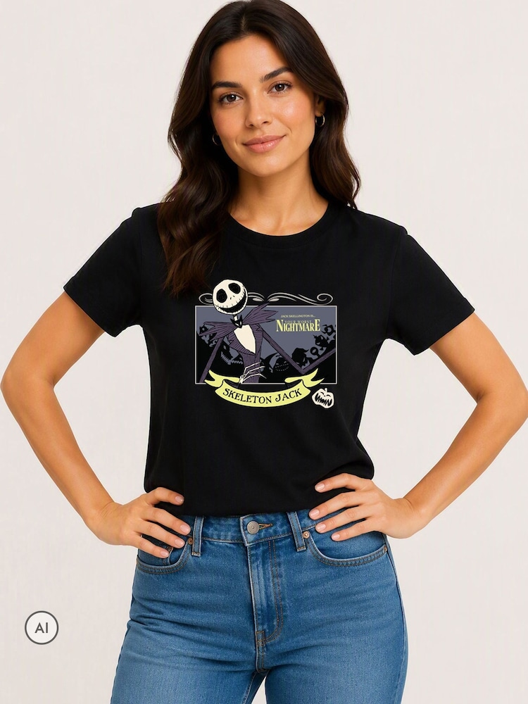 Brand Threads חולצת טי עם הדפס של Nightmare Before Christmas - תמונה 1 מתוך 4