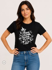 Brand Threads Black Prractical Magic T-Shirt - Image 2 of 4