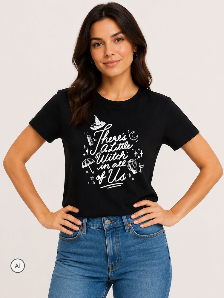 Brand Threads Black Prractical Magic T-Shirt - Image 2 of 4 Brand Threads Black Prractical Magic T-Shirt - Image 2 of 4