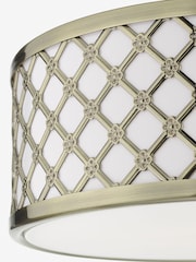 Dar Lighting Brass Civic 2 Light Flush Fitting Ceiling Light - Image 3 of 4