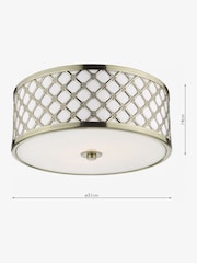 Dar Lighting Brass Civic 2 Light Flush Fitting Ceiling Light - Image 4 of 4