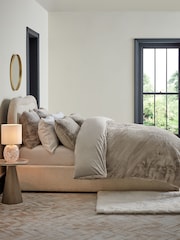 Silver Plush Faux Fur Duvet Cover And Pillowcase Set - Image 2 of 4