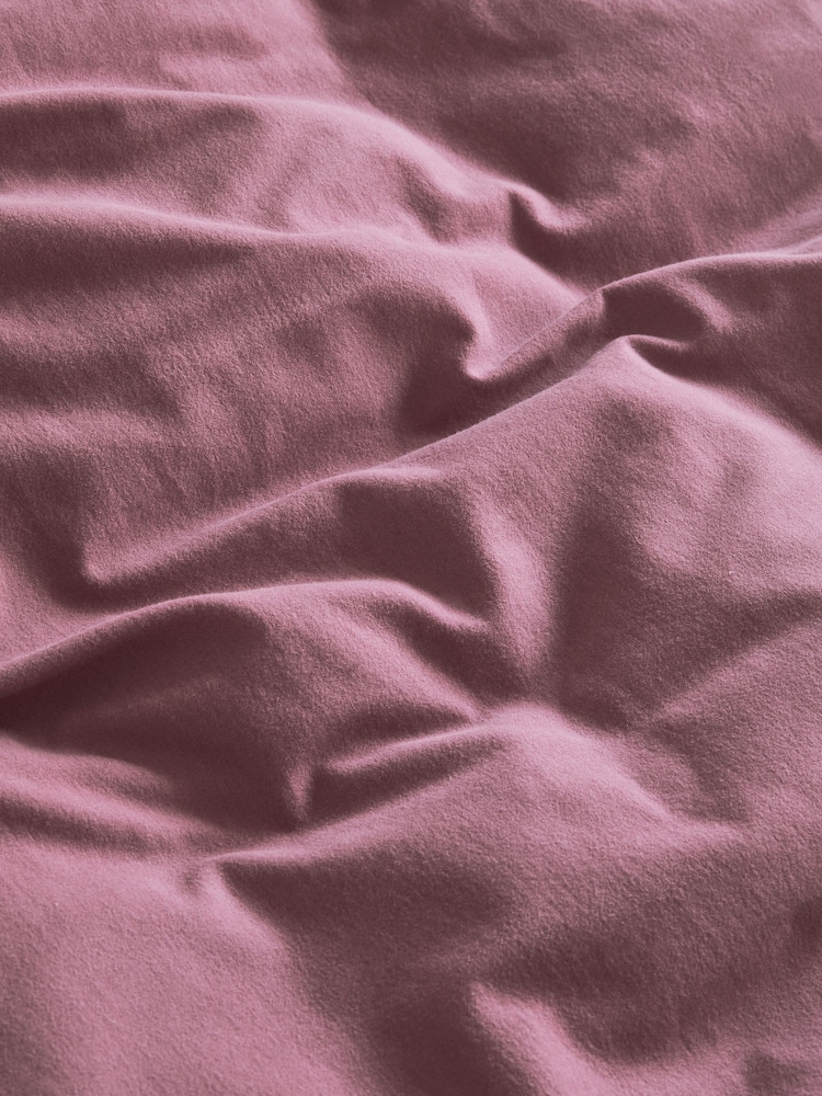 Purple Brushed Supersoft 100% Cotton Duvet Cover And Pillowcase Set - Image 4 of 4 Purple Brushed Supersoft 100% Cotton Duvet Cover And Pillowcase Set - Image 4 of 4