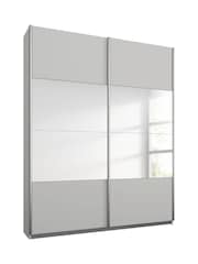 Rauch Grey Cameron Wood and Centre Mirror Semi 1.3m Sliding Fitted Wardrobe - Image 2 of 2