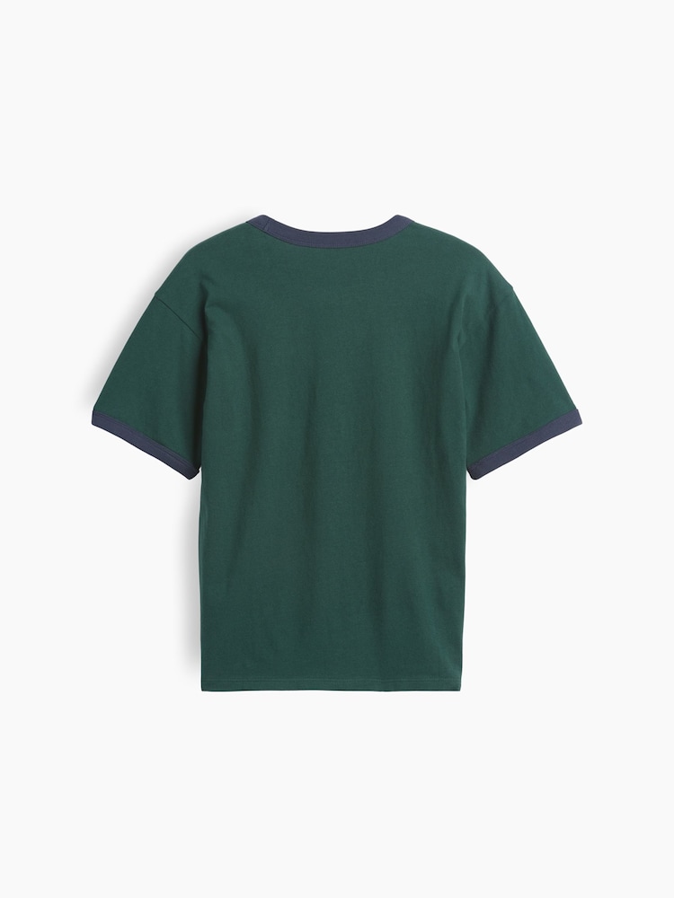 Gap Green Relaxed New York Graphic Ringer T-Shirt (4-13yrs) - Image 2 of 3 Gap Green Relaxed New York Graphic Ringer T-Shirt (4-13yrs) - Image 2 of 3