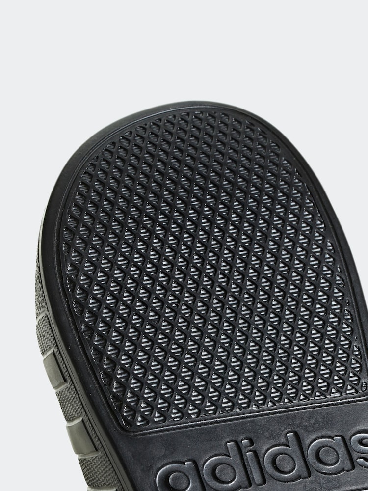 adidas Black Sportswear Adilette Aqua Slides - Image 10 of 10