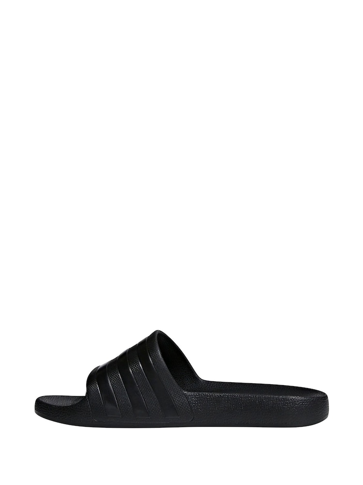 adidas Black Sportswear Adilette Aqua Slides - Image 2 of 9