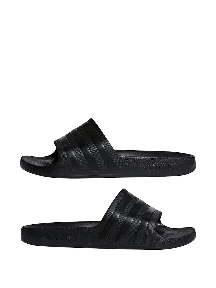adidas Black Sportswear Adilette Aqua Slides - Image 5 of 9
