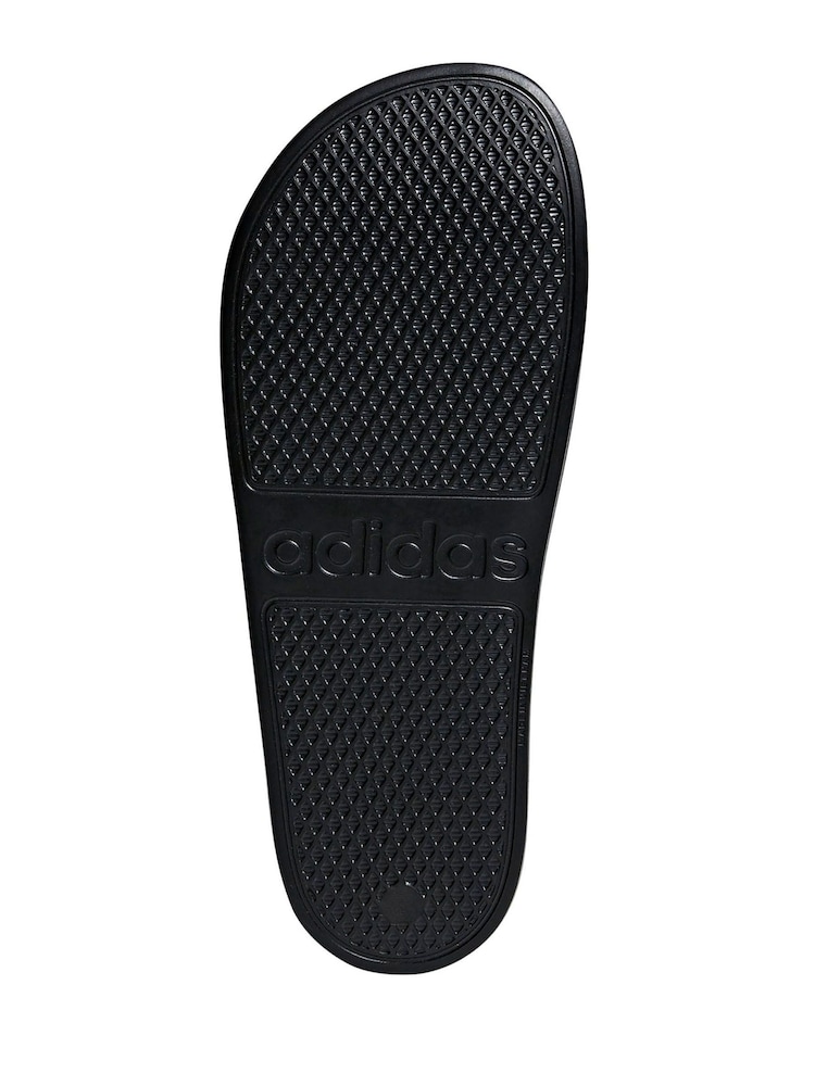 adidas Black Sportswear Adilette Aqua Slides - Image 6 of 9