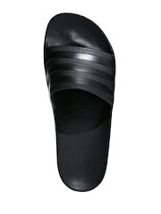 adidas Black Sportswear Adilette Aqua Slides - Image 7 of 9