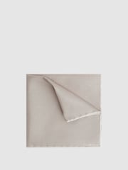 Reiss Champagne Liam Polka Dot Silk Pocket Square - Image 1 of 5