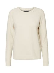 Vero Moda Cream Dove Tall Round Neck Soft Touch Cosy Knitted Jumper - Image 4 of 4
