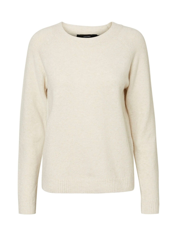Vero Moda Cream Dove Tall Round Neck Soft Touch Cosy Knitted Jumper - Image 4 of 4 Vero Moda Cream Dove Tall Round Neck Soft Touch Cosy Knitted Jumper - Image 4 of 4