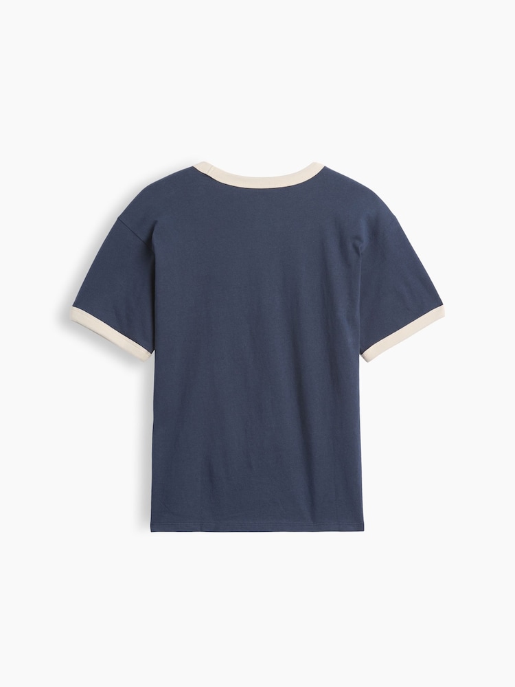 Gap Blue Relaxed New York Graphic Ringer T-Shirt (4-13yrs) - Image 2 of 3 Gap Blue Relaxed New York Graphic Ringer T-Shirt (4-13yrs) - Image 2 of 3