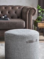 Charcoal Grey Pouffe With Handles - Image 1 of 5